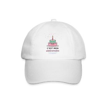C'est mon anniversaire assumé - Casquette classique - blanc/blanc - Devant