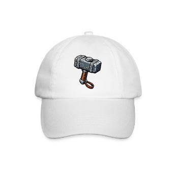 Mjölnir Runenhammer Grafik - Baseballkappe - Weiß/Weiß - Vorne