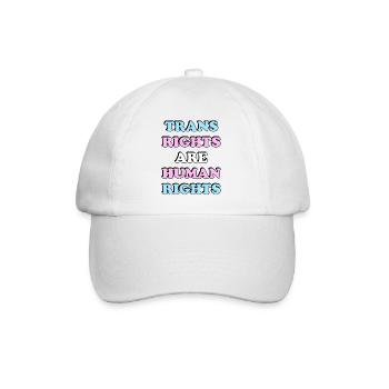 Trans Rights Are Human Rights - Baseball Cap - white/white - Front