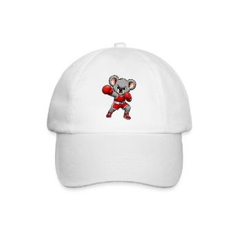Süßer Koala boxt - Baseballkappe - Weiß/Weiß - Vorne