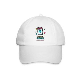 Chasse aux pierres brillantes - Motif de cartes sportives - Casquette classique - blanc/blanc - Devant