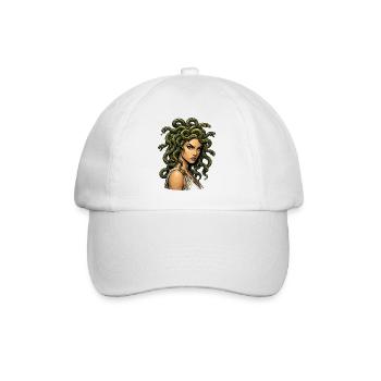 Medusa Schlangenhaar Ikone - Baseballkappe - Weiß/Weiß - Vorne