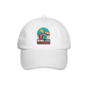 Mama & Ich Urlaubsmodus - Baseballkappe - Weiß/Weiß - Vorne