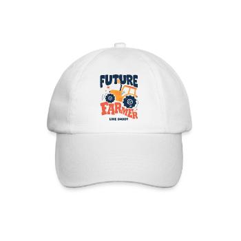 Futur fermier comme papa bébé tracteur - Casquette classique - blanc/blanc - Devant