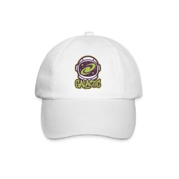 Galaxy Astronaut Helmet Logo - Baseball Cap - white/white - Front