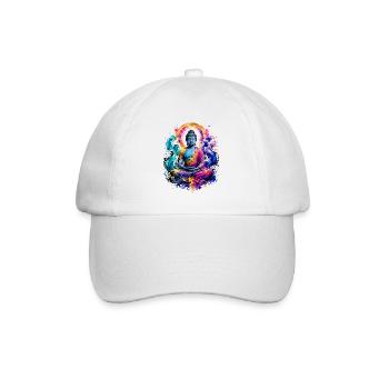 Buddha Wave Meditation Art - Baseball Cap - white/white - Front