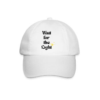 Wait For The Light Retro Typography Sparkles - Baseball Cap - white/white - Front