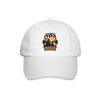 Der beste Opa Abenteuer Kuschelzeit - Baseballkappe - Weiß/Weiß - Vorne