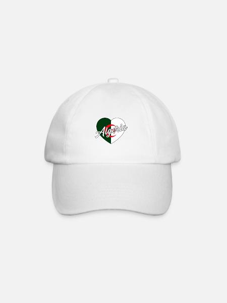 Algerien - Baseballkappe - Weiß/Weiß