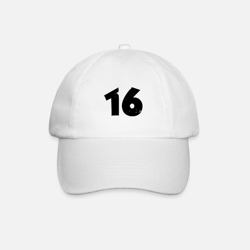 16 Nombre - Casquette classique - blanc/blanc