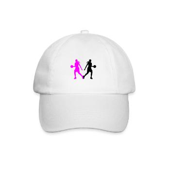 Basketball Player Silhouette Basketball Player Fra - Baseball Cap - white/white - Front