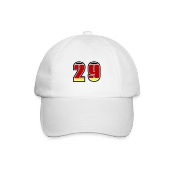29 Nummer Deutschland Trikot - Baseballkappe - Weiß/Weiß - Vorne