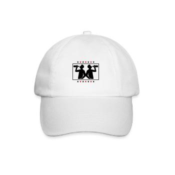 Buveur Bière Silhouette - Casquette classique - blanc/blanc - Devant