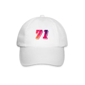 71 Number Symbol - Baseball Cap - white/white - Front