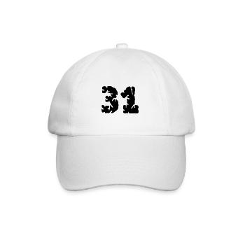 31 Zahl Trikot - Baseballkappe - Weiß/Weiß - Vorne