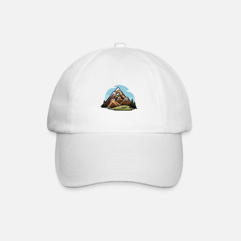 Berge Alpen Natur - Baseballkappe - Weiß/Weiß
