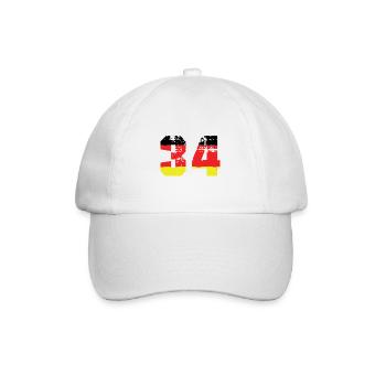 34 Numéro Allemagne Jersey - Casquette classique - blanc/blanc - Devant