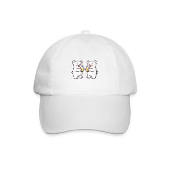 Polar Bear Beer Funny Booze - Baseball Cap - white/white - Front