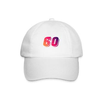 60 number symbol - Baseball Cap - white/white - Front