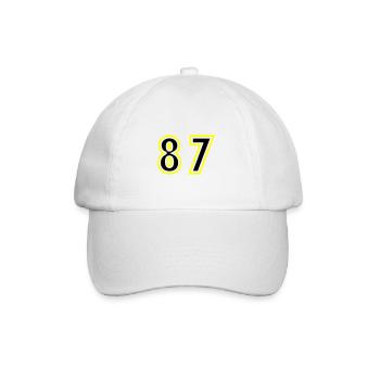 87 Number College - Baseball Cap - white/white - Front