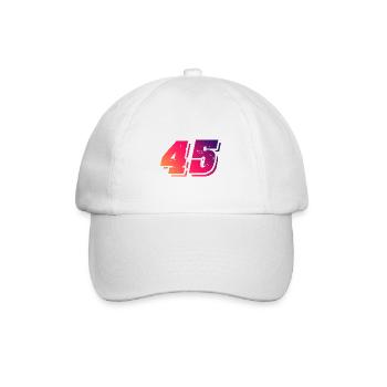 Symbole numérique 45 - Casquette classique - blanc/blanc - Devant