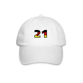 21 Numéro Allemagne Jersey - Casquette classique - blanc/blanc - Devant
