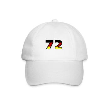 72 Zahl Deutschland Trikot - Baseballkappe - Weiß/Weiß - Vorne