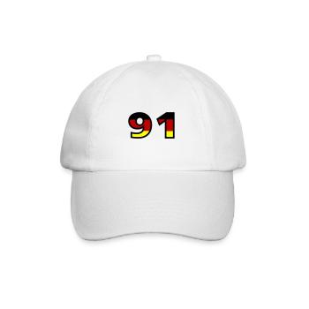 91 Numéro Allemagne Jersey - Casquette classique - blanc/blanc - Devant