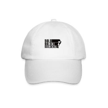 Bold Bolder Boulderer Bouldering Bouldering - Baseball Cap - white/white - Front