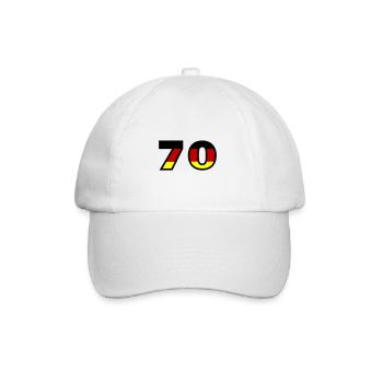 70 Zahl Deutschland Trikot - Baseballkappe - Weiß/Weiß - Vorne