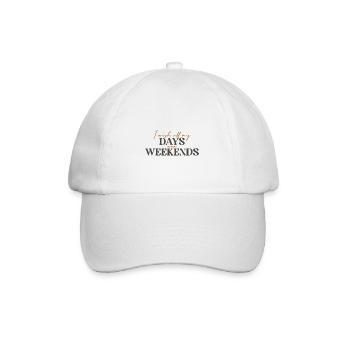 Wochenende - Baseballkappe - Weiß/Weiß - Vorne