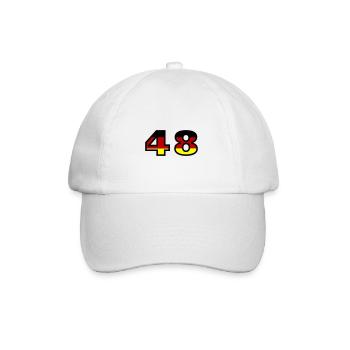 48 Number Germany Jersey - Baseball Cap - white/white - Front
