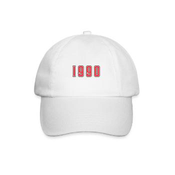 1990 year birthday - Baseball Cap - white/white - Front