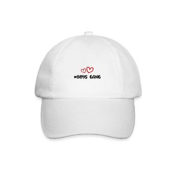 Boys Gang Herz Liebe - Baseballkappe - Weiß/Weiß - Vorne
