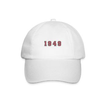 1949 year number - Baseball Cap - white/white - Front