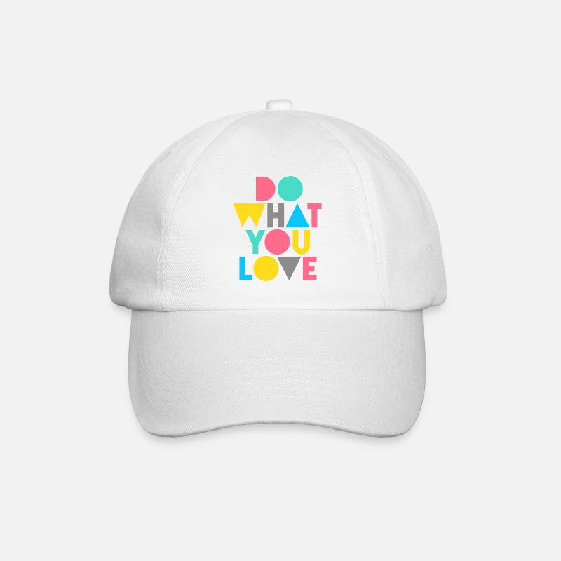 Do What You Love graphic - Baseball Cap - white/white