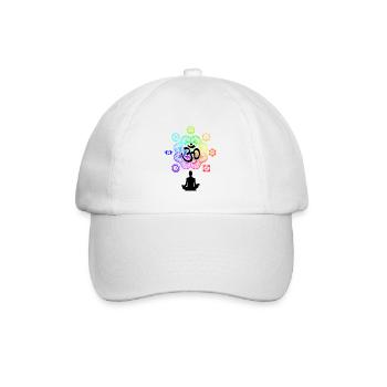 Meditation Chakra Symbols The Seven Chakras - Baseball Cap - white/white - Front