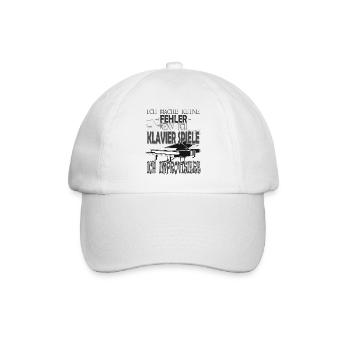 Ein lustiges Klavier Design - Baseballkappe - Weiß/Weiß - Vorne