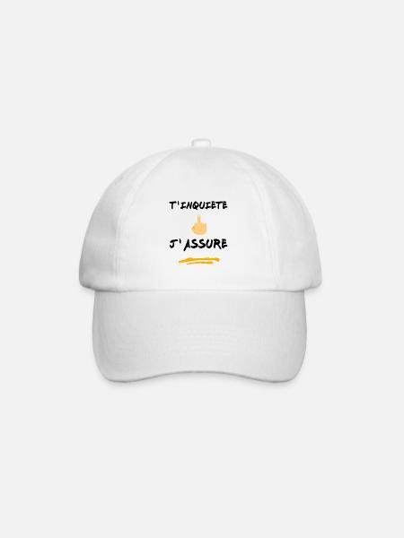 T inquiète j assure - Casquette classique - blanc/blanc
