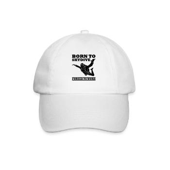 Born to skydive cadeau skydiving parachute - Casquette classique - blanc/blanc - Devant
