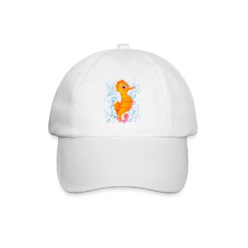 Sea Horse Bubbles - Baseball Cap - white/white - Front