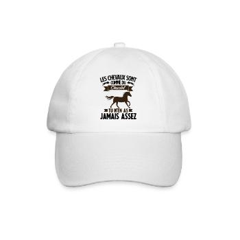 Les chevaux sont comme du chocolat - Casquette classique - blanc/blanc - Devant