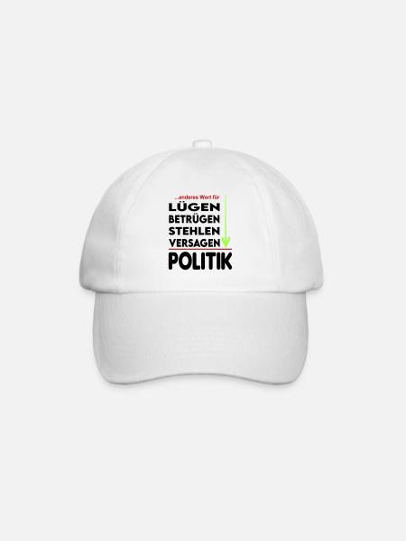 Politik Versager Lügner Betrüger FDP SPD Grüne - Baseballkappe - Weiß/Weiß