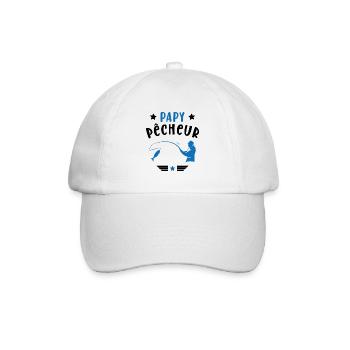 Papy Pêcheur Humour Fête des Grands Pères Noël - Casquette classique - blanc/blanc - Devant