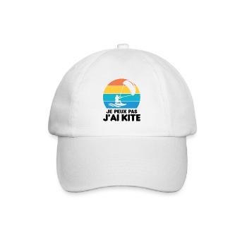 Je Peux Pas J'ai Kite Cadeau Humour - Casquette classique - blanc/blanc - Devant
