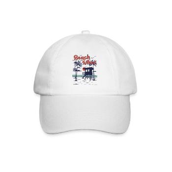 Beach Vibes Summer Vacation Beach Sunset Ocean - Baseball Cap - white/white - Front