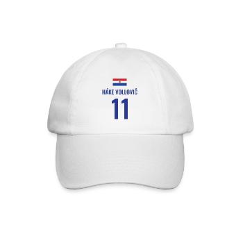 Fußball Sauf Trikot Kroatien Mallorca Party Gruppe - Baseballkappe - Weiß/Weiß - Vorne