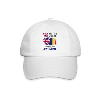 Half British Half Chader - Baseball Cap - white/white - Front