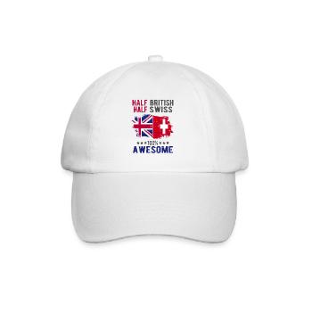 Halb Brite Halb Schweizer - Baseballkappe - Weiß/Weiß - Vorne