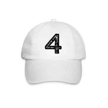 Maillot numéro 4 - Casquette classique - blanc/blanc - Devant